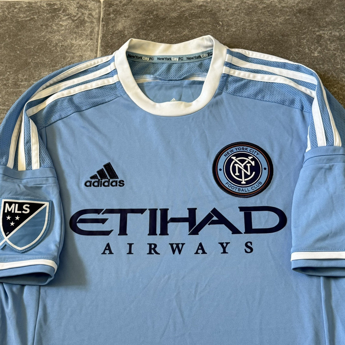 New York City FC Home Shirt 2015/16 NYCFC Soccer Jersey Adidas Men’s Small