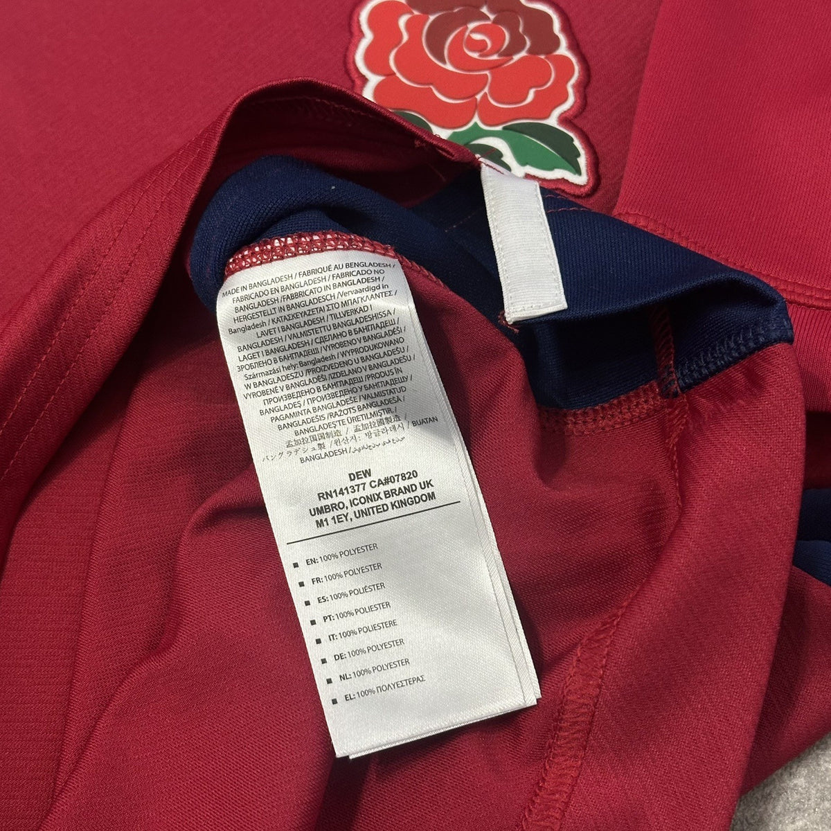 England Rugby Shirt Woman’s 12 UK 8 US Red Alternate Pro Umbro Training 2021/22