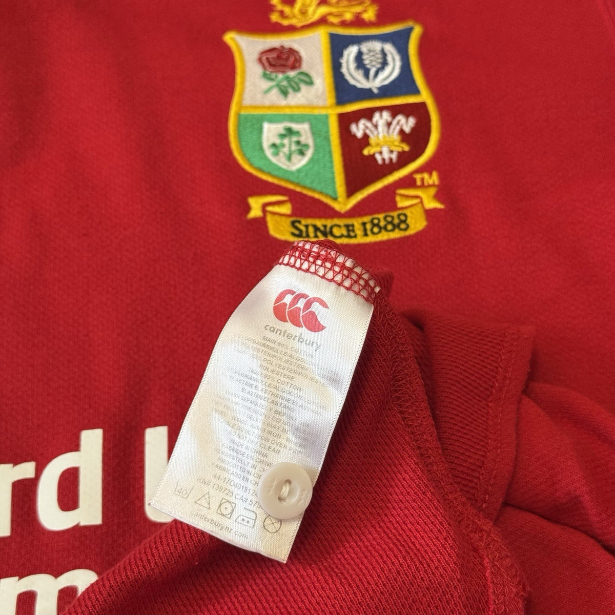 Canterbury British And Irish Lions Rugby Shirt Long Sleeve Large Men’s