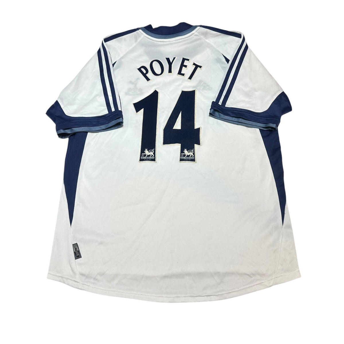 Authentic Adidas Tottenham Hotspur 2001-2002 Home Shirt Size M Medium #14 POYET