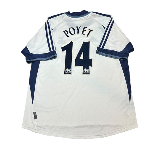 Authentic Adidas Tottenham Hotspur 2001-2002 Home Shirt Size M Medium #14 POYET