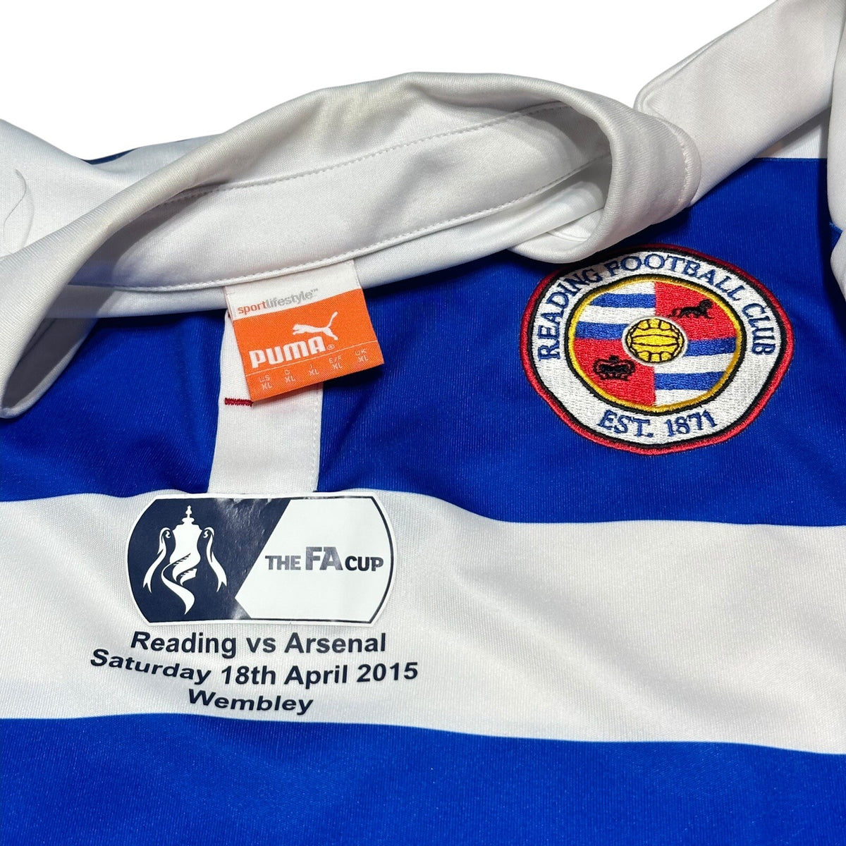 Reading 2014 2015 FA CUP vs Arsenal Football Shirt Jersey PUMA Size XL
