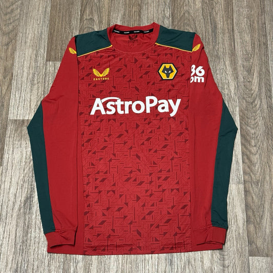 Wolves Away Shirt 2023-2024 Long Sleeve Football Jersey Size Small