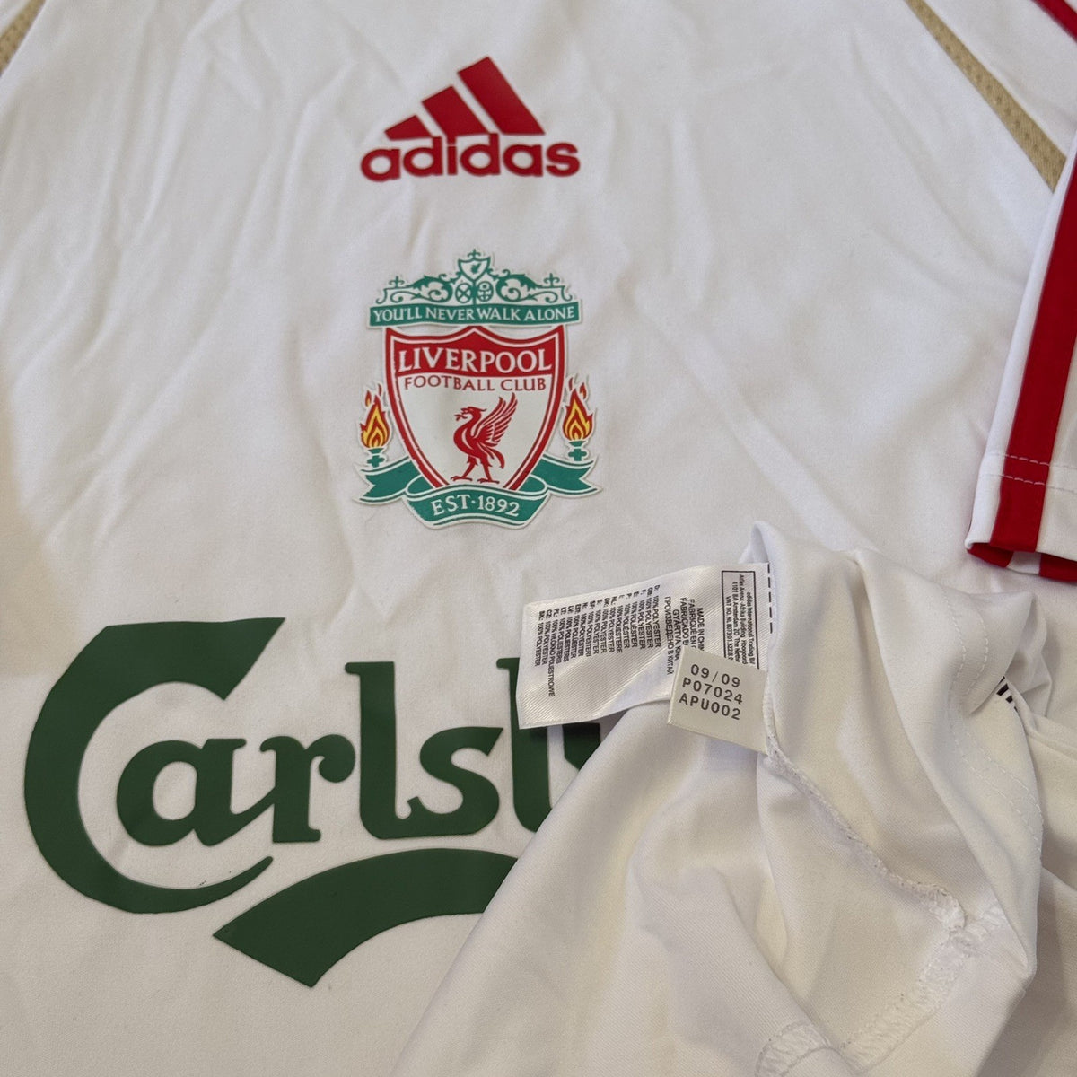 Liverpool Football Shirt Small Adults 2009 10 Training Soccer Jersey Carlsberg