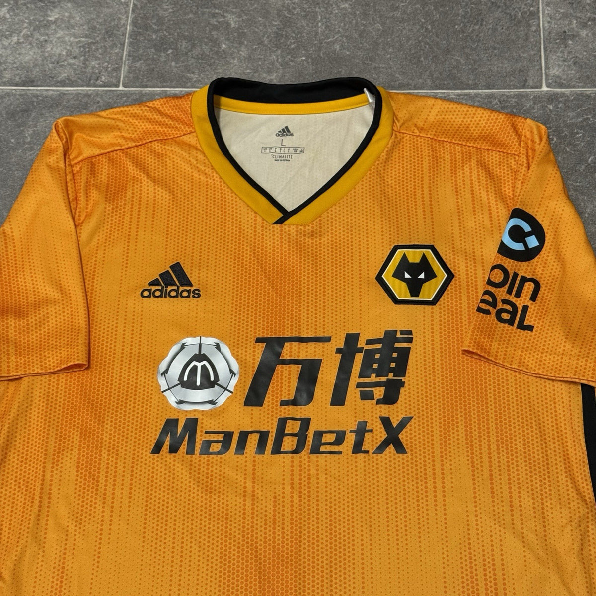 Wolverhampton Wanderers Shirt Mens Large Orange 2020/21 Home Adidas Wolves