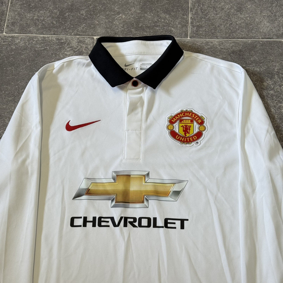 Manchester United Longsleeve Away Football Shirt 2014/15 Adults Medium Nike