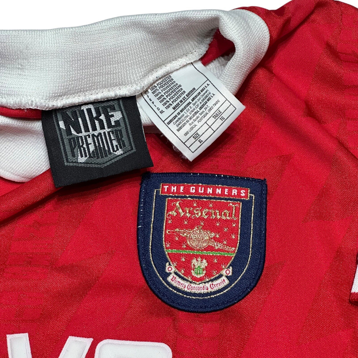 Rare Original Arsenal 1994/1995/1996 Home Football Shirt XL Youth NIKE