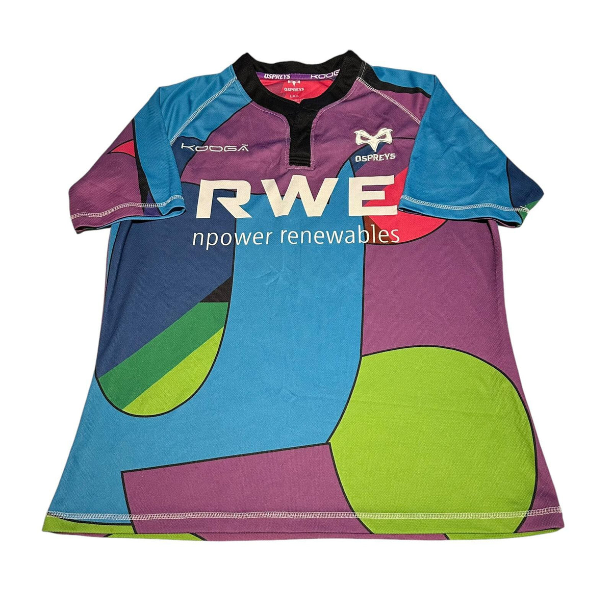 Ospreys Rugby Training Shirt 2010/2011 Kooga Large L Jersey Blue Purple Top B3H