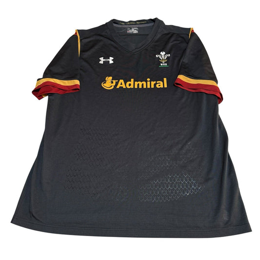 Wales WRU Under Armour Away Rugby Shirt 2015-2016 Jersey Men's 3XL XXXL Loose