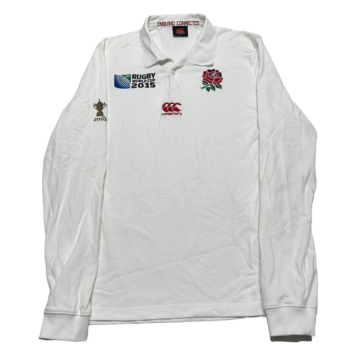 England Rugby World Cup 2015 Canterbury Mens Medium M Long Sleeved Shirt Top