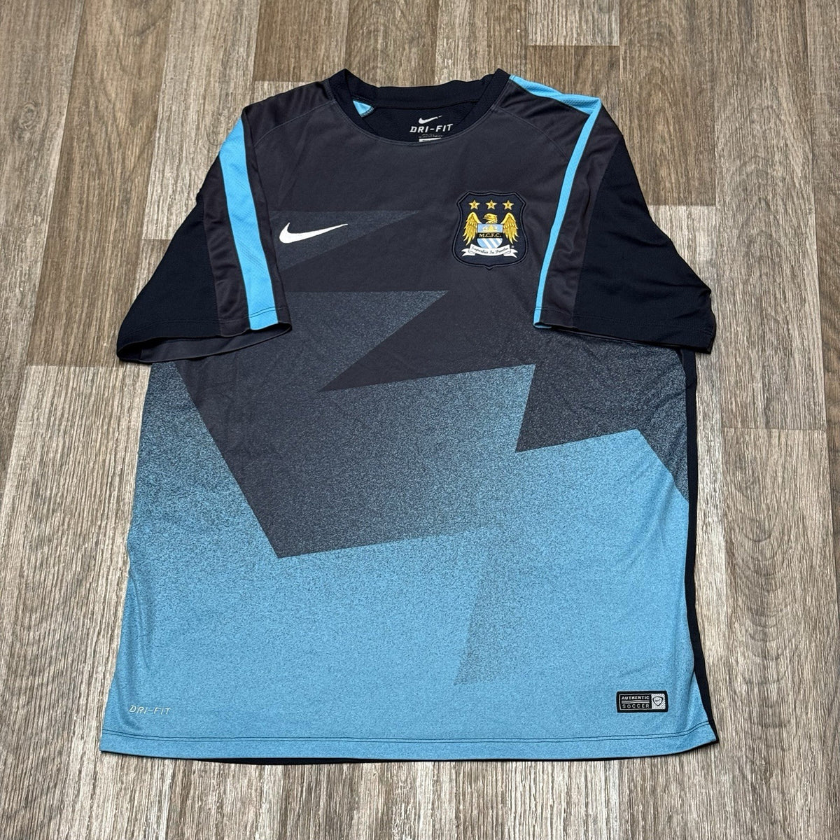 Manchester City Shirt Extra Large Blue Training Kit 2015 2016 Nike Soccer Jersey