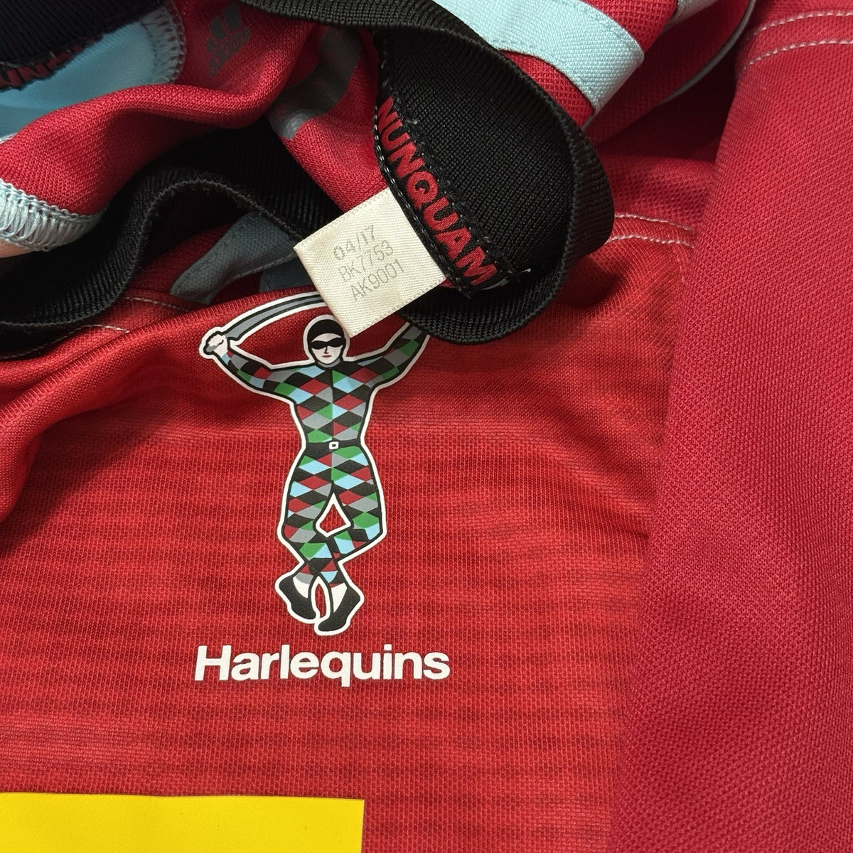 HARLEQUINS ADIDAS HOME RUGBY LEAGUE SHIRT 2017 2018 SIZE XL USED