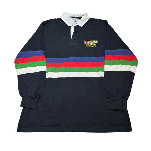 RUGBY UNION FIVE NATIONS CHAMPIONSHIP SHIRT JERSEY COTTON OXFORD 90s M