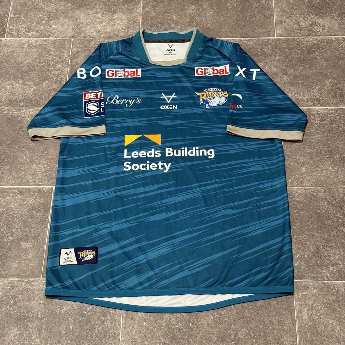Leeds Rhinos Rugby League Shirt Men's Size 2XL XXL Jersey Oxen