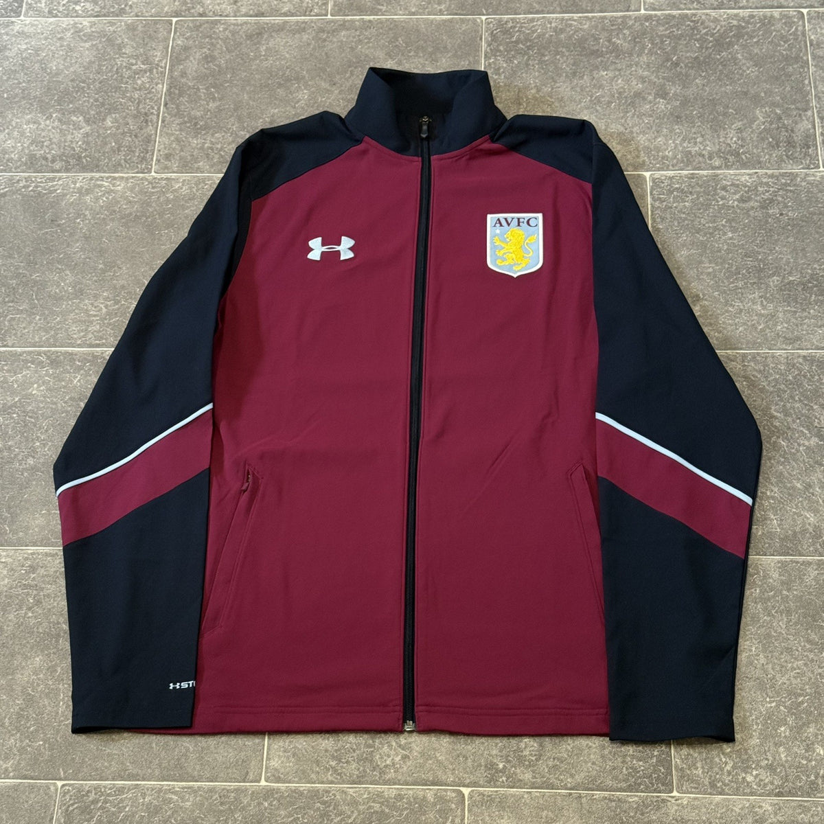 Aston Villa Training Track Jacket XL Claret Blue Under Armour Storm Resistant
