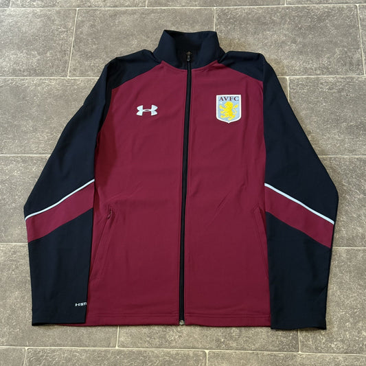 Aston Villa Training Track Jacket XL Claret Blue Under Armour Storm Resistant