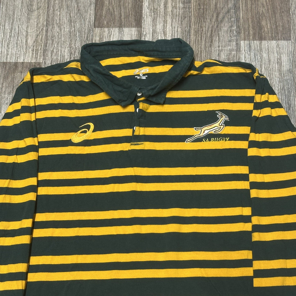 South Africa Rugby Union Asics Cotton Long Sleeve Shirt Springboks 2XL Adults