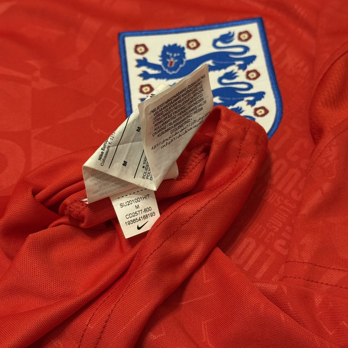 England Football Shirt Medium Adults 2020/21 Pre Match Training Jersey Nike