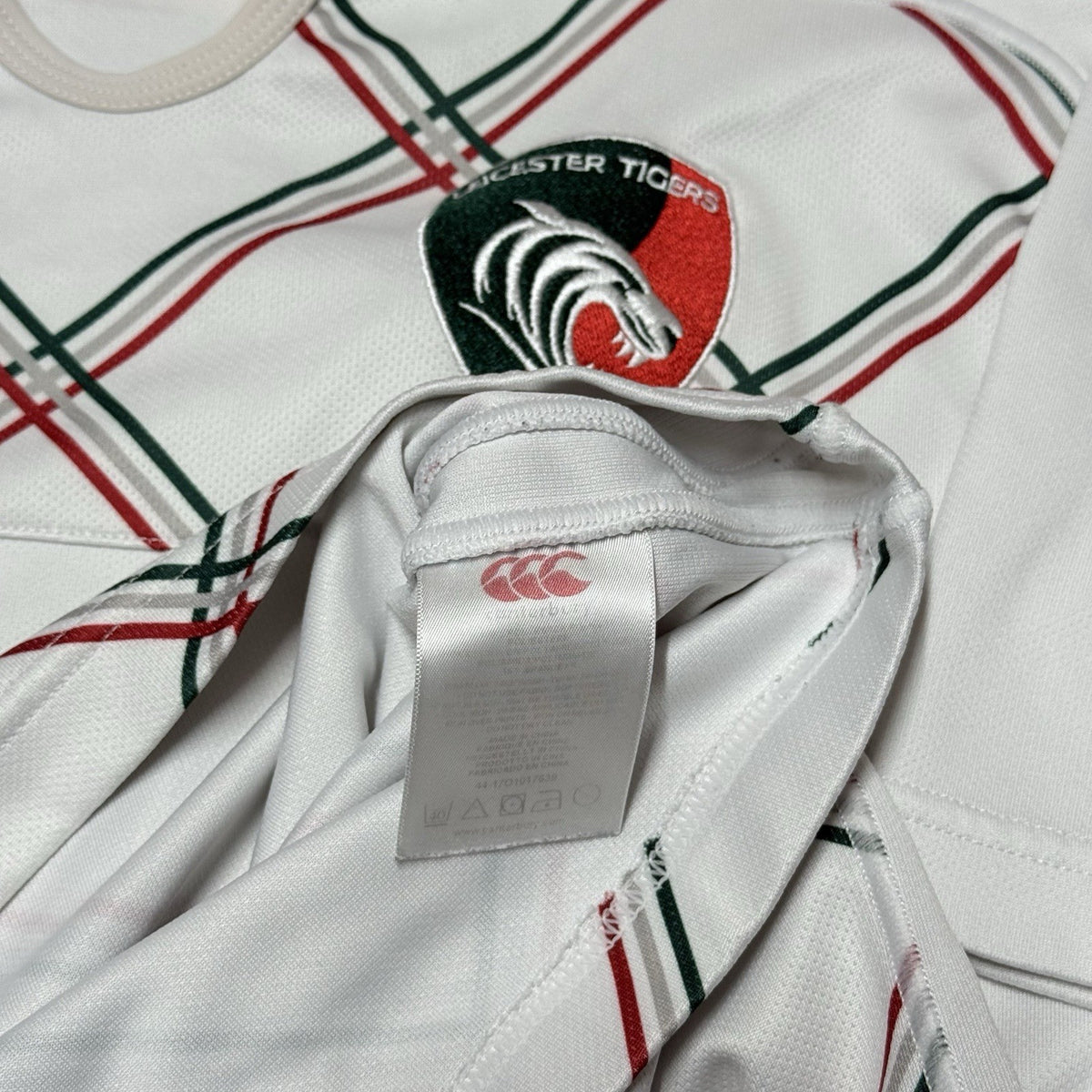 Leicester Tigers 2013 - 2014 Canterbury Rugby Shirt AWAY White Large Adults