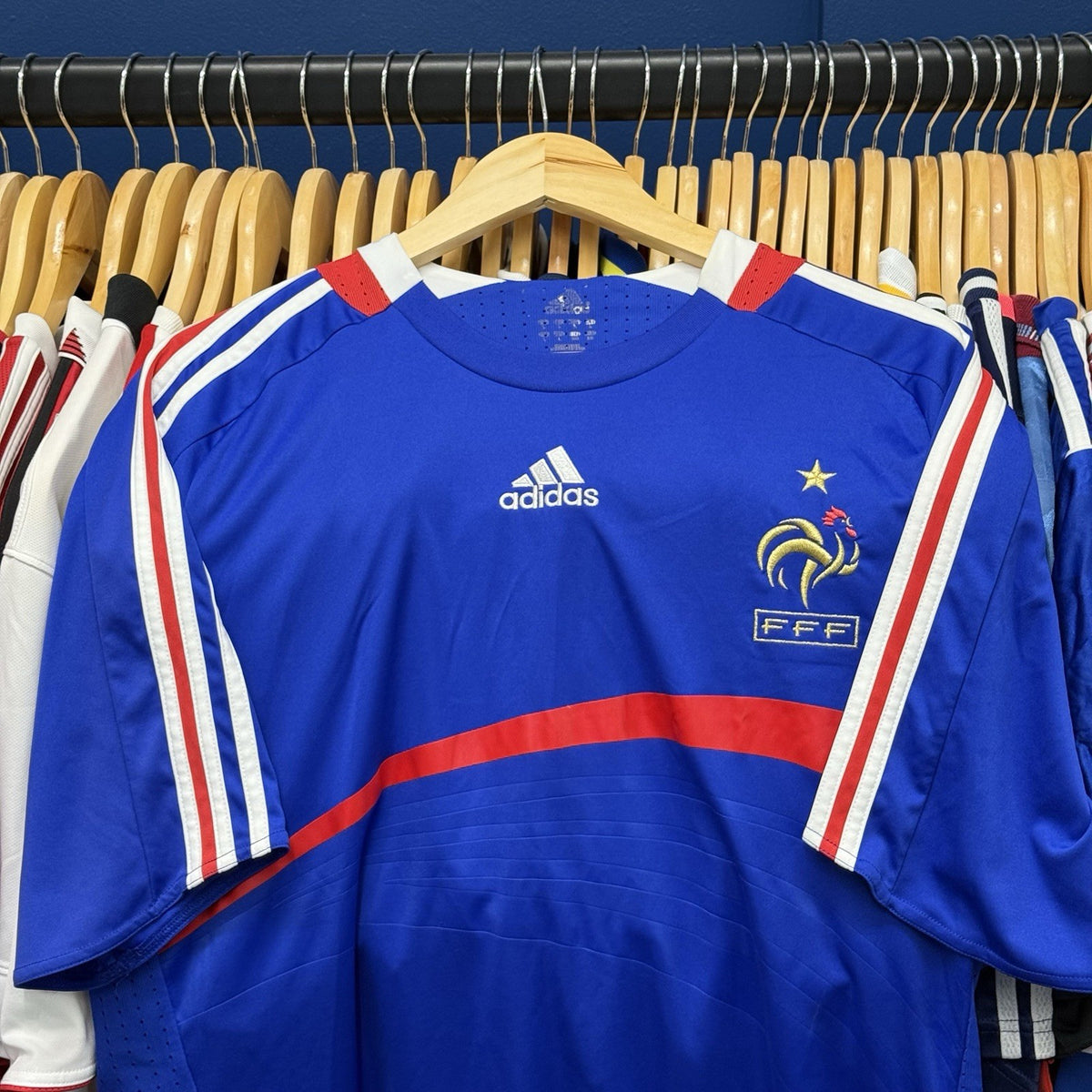 France Home Shirt 2007/08 (L) Adidas Large Adults