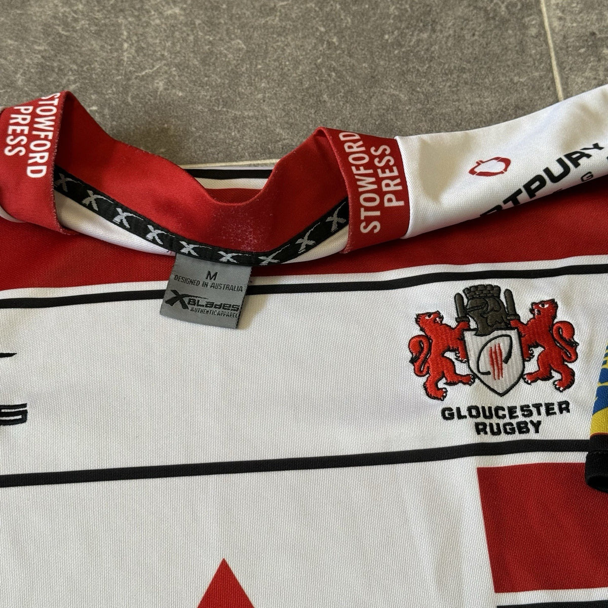 Gloucester Rugby Home Shirt 2015/2016 Medium Jersey Top