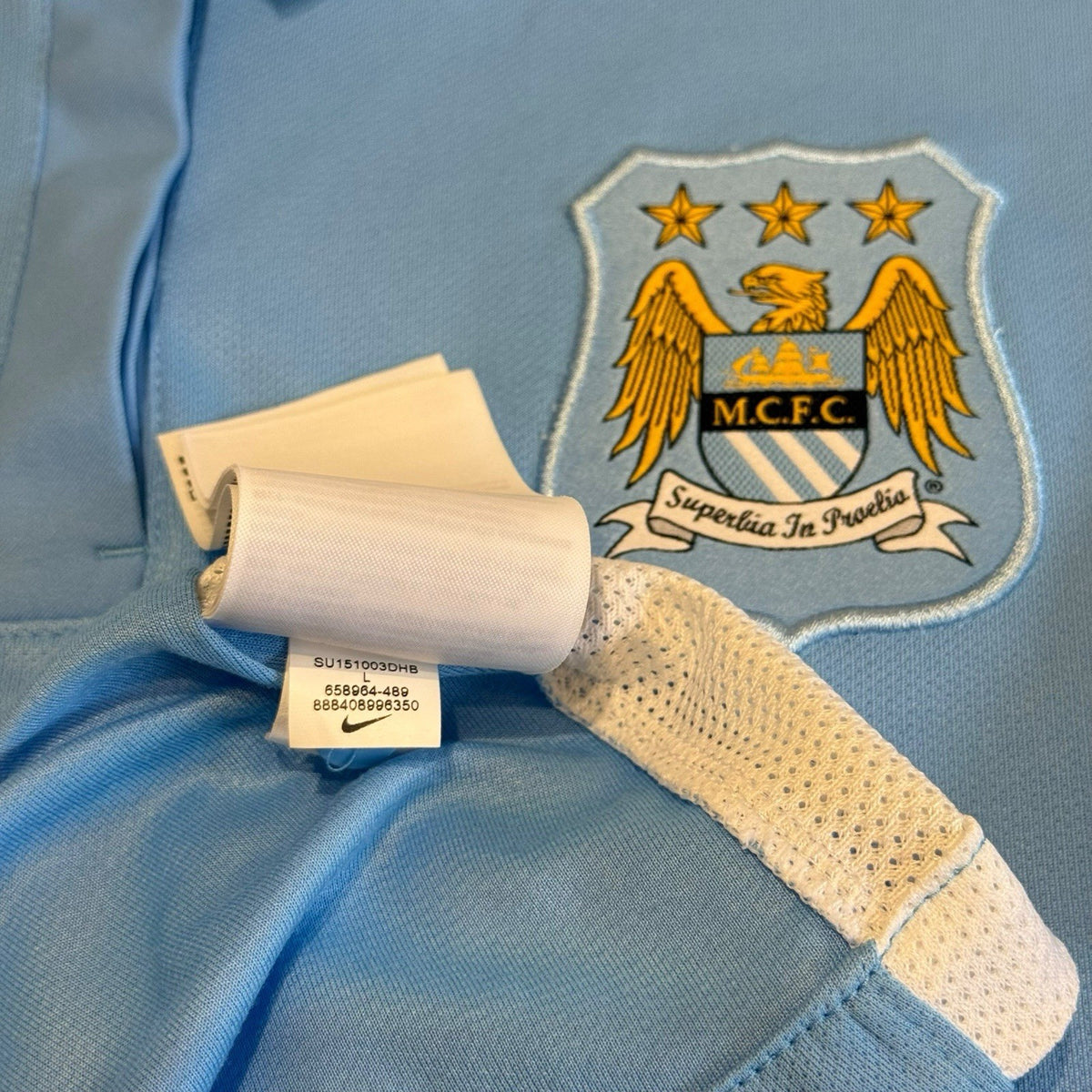 Manchester City Shirt Large Woman’s Blue Home Kit 2015 2016 Nike Soccer Jersey