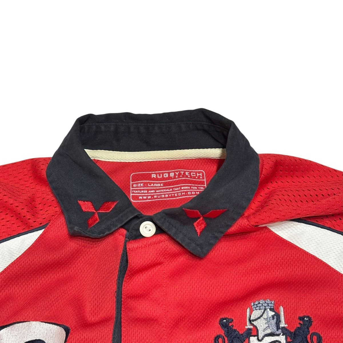 Gloucester Rugby Home Shirt 2000s Rugbytech Jersey Top L Large