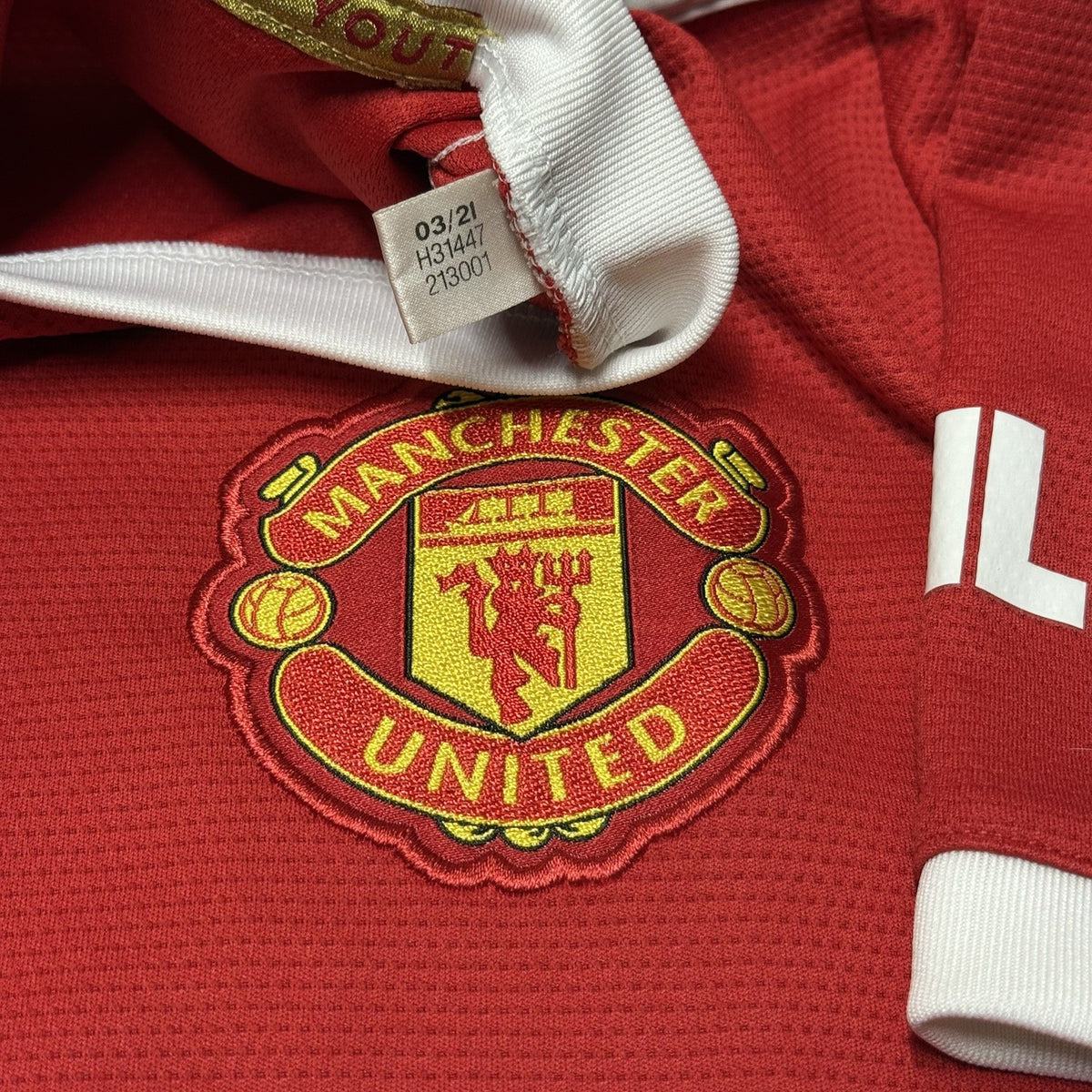 Manchester United 21/22 Home Football Shirt Sancho 25 Adidas Authentic Medium