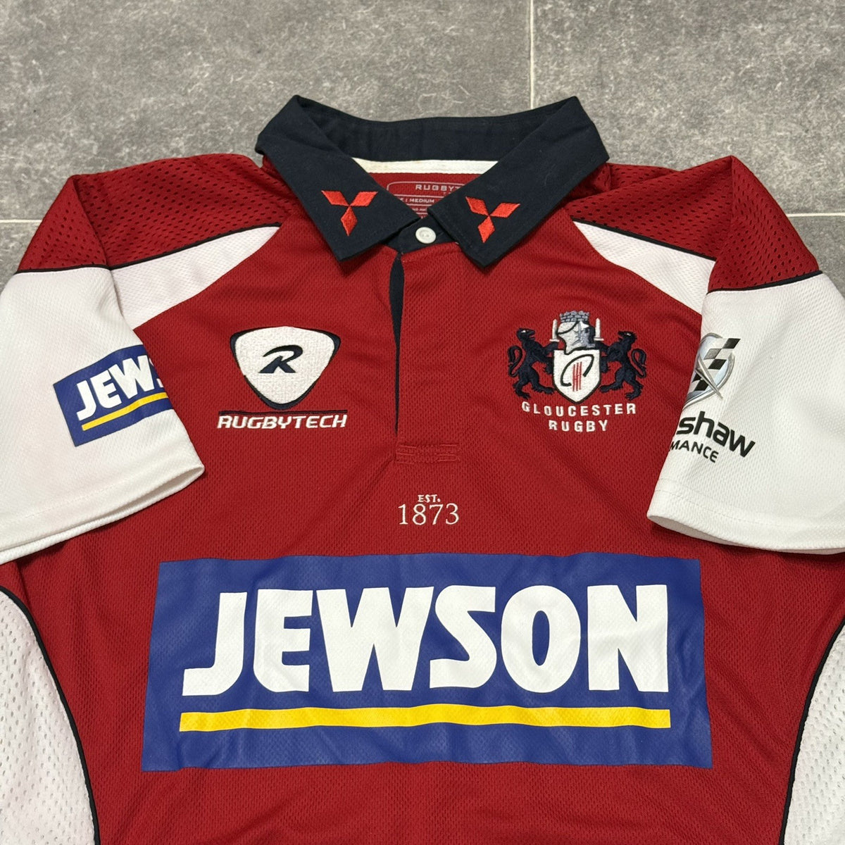 Gloucester Rugby Home Shirt 2007/2009 - Rugbytech Medium M Jersey Top 2008