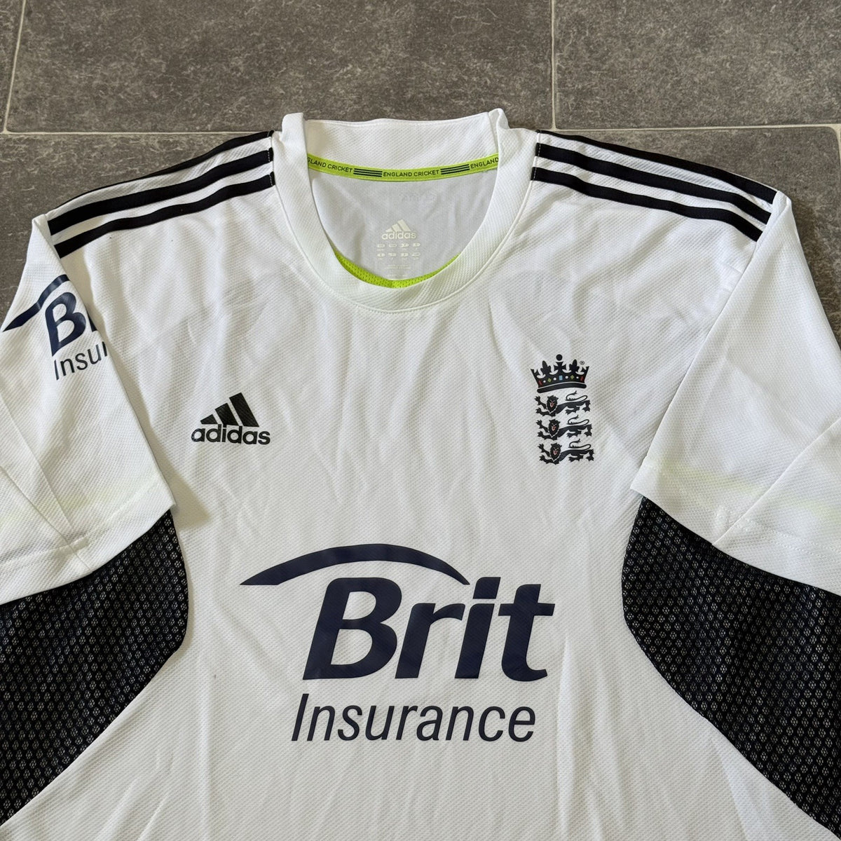 England Cricket Jersey 2010/11 White Training Shirt Mens Large