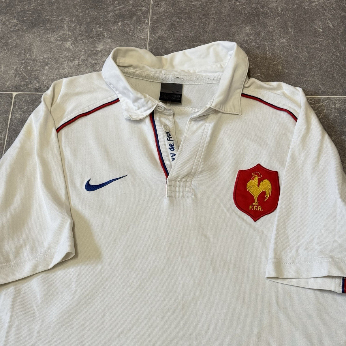 FRANCE NATIONAL RUGBY UNION SHIRT 2003 AWAY SHIRT NIKE MEDIUM