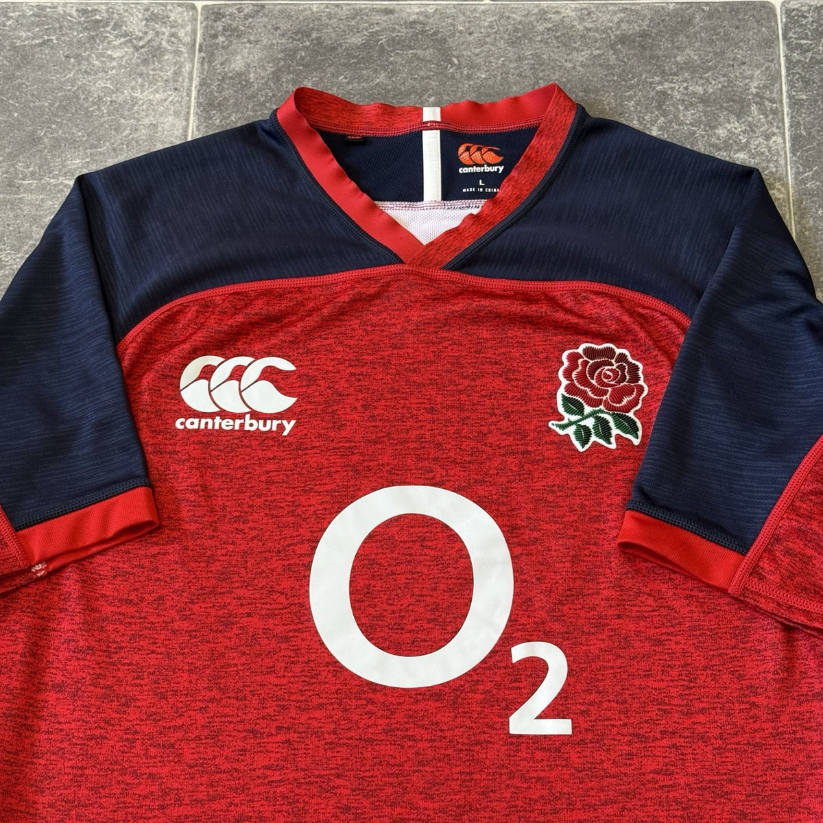 England Canterbury Rugby Shirt Large Adults Red Away 2019 2020 Vapodri Jersey