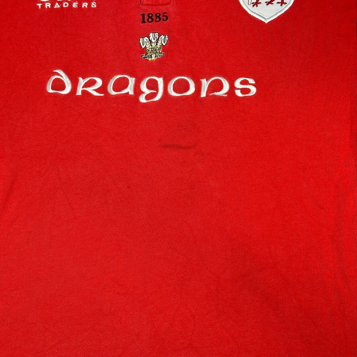 WALES DRAGONS 1990'S RUGBY UNION SHIRT JERSEY COTTON SIZE XXL