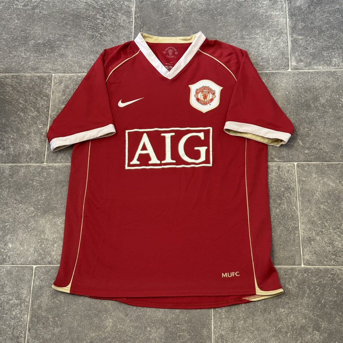 Manchester United 2006-07 Football Shirt Mens Size Small Red Home Jersey