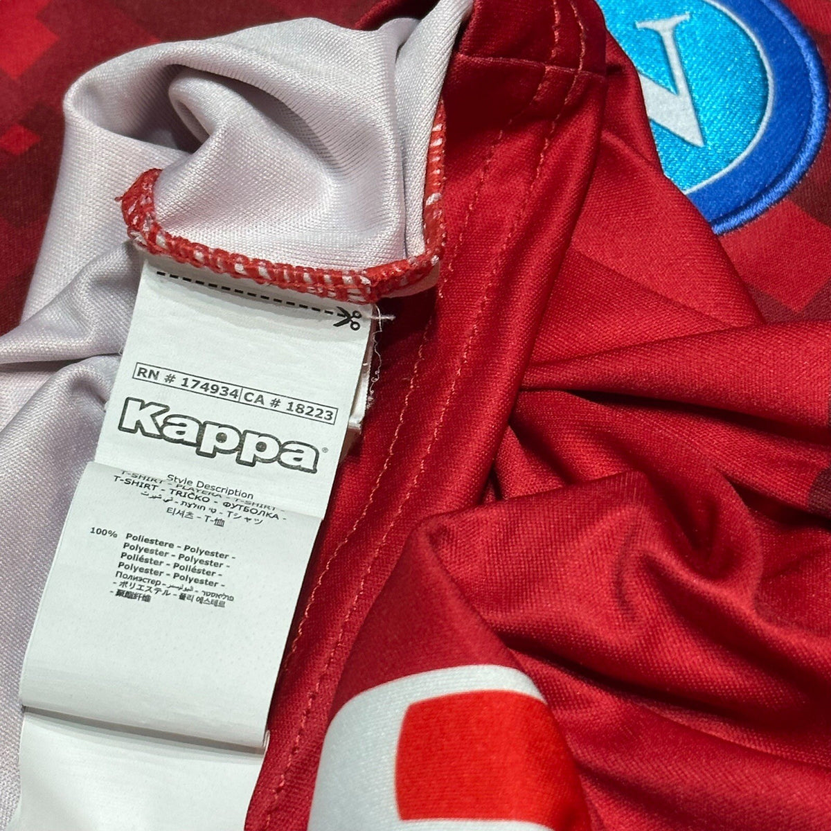 SSC Napoli 2019/20 Authentic Kappa Slim Fit XXL Home GK Shirt Jersey