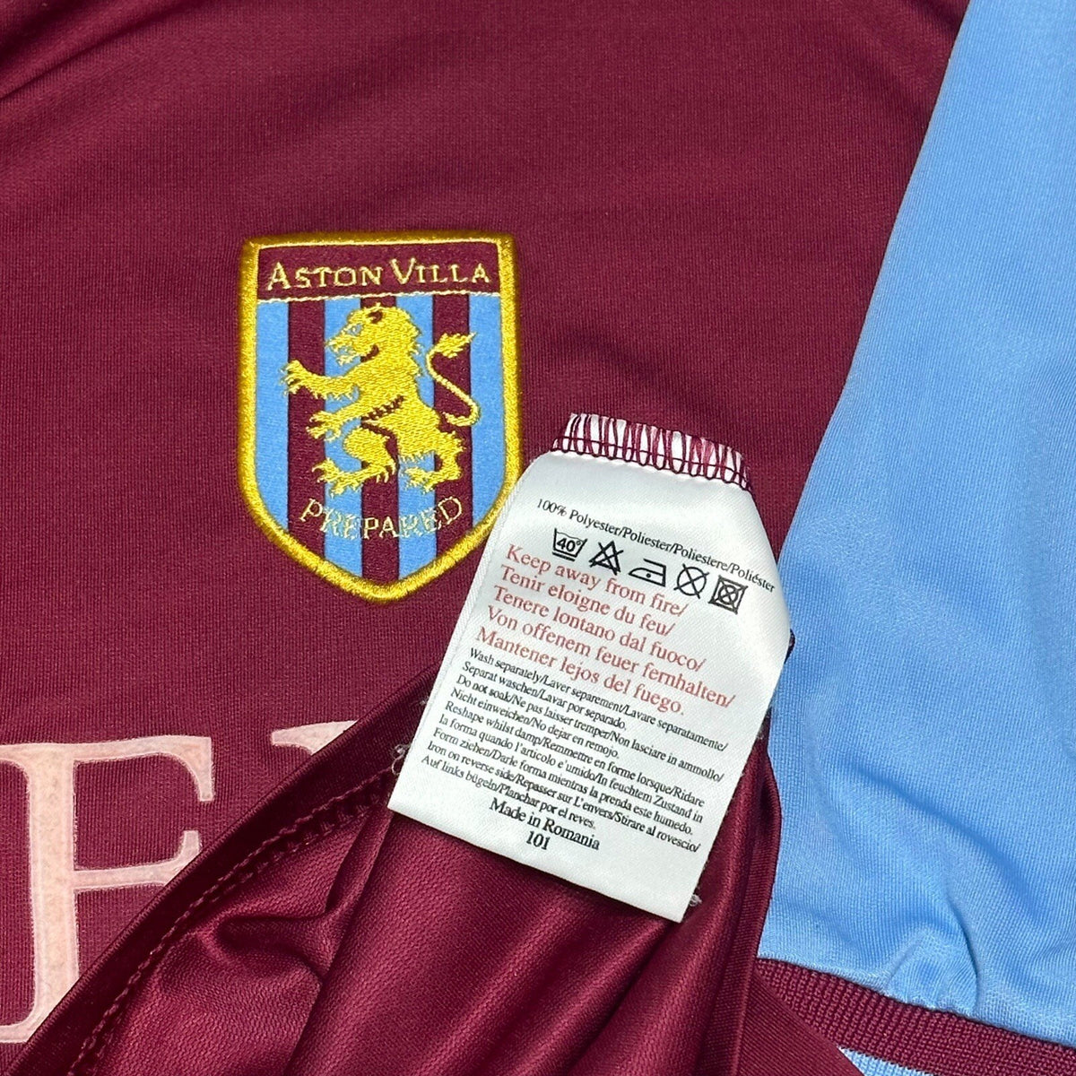 ASTON VILLA 2003/2004 HOME FOOTBALL SHIRT JERSEY DIADORA SIZE XL/XXL
