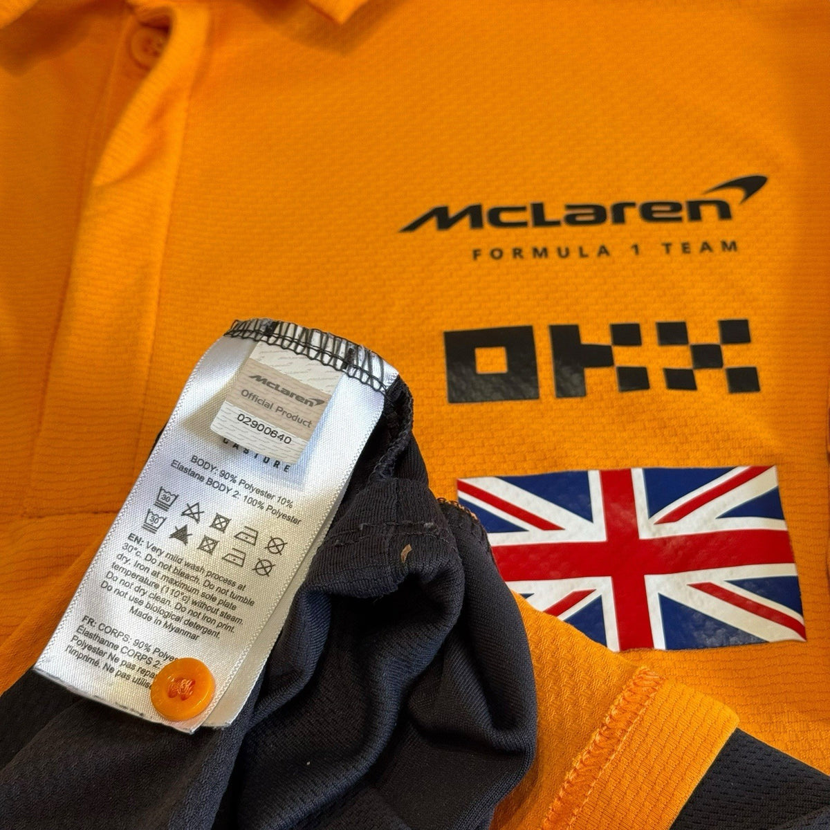 Lando Norris Driver Polo Shirt Size Medium F1 McLaren 2023 Castore Jersey