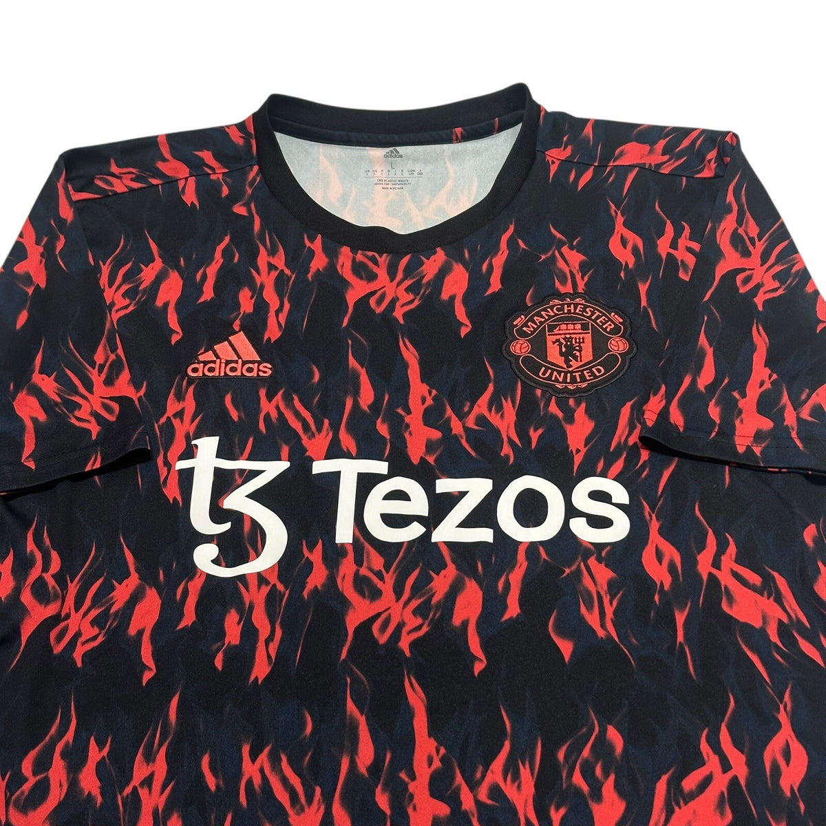 Adidas Manchester United Pre-Match Jersey Large 2022 H63947-230 Black Red