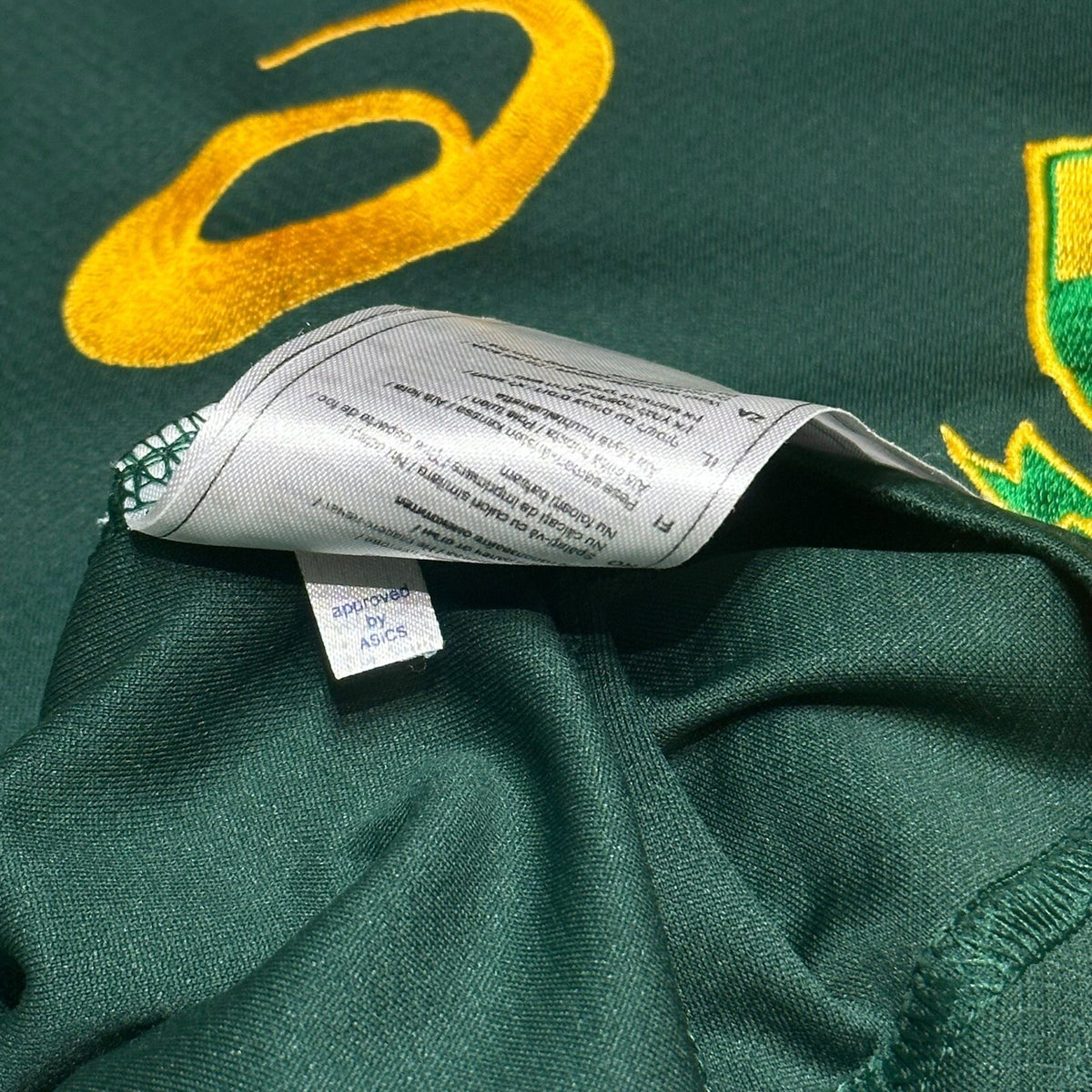 Asics South Africa Rugby Shirt Jersey L Large HOME Kit