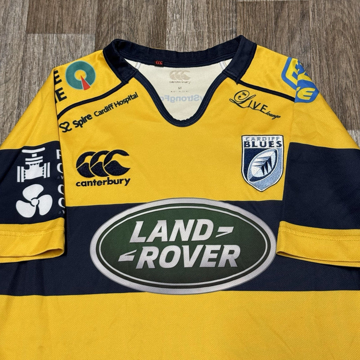 Cardiff Blues European Third Rugby Shirt 2016/17 Medium Adult Land Rover Sponsor