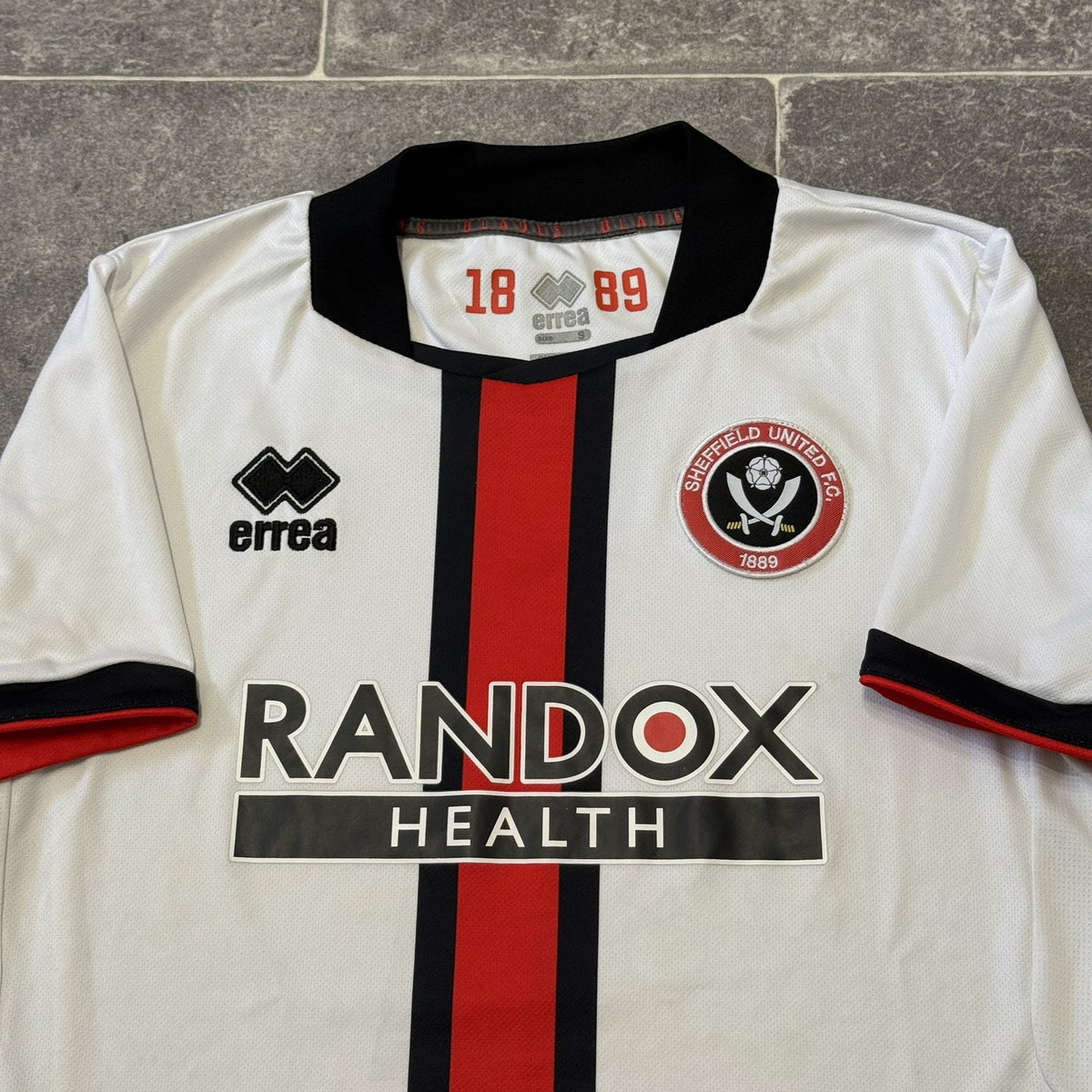Sheffield United Football Shirt Small Errea 2022/23 Away White Soccer Jersey