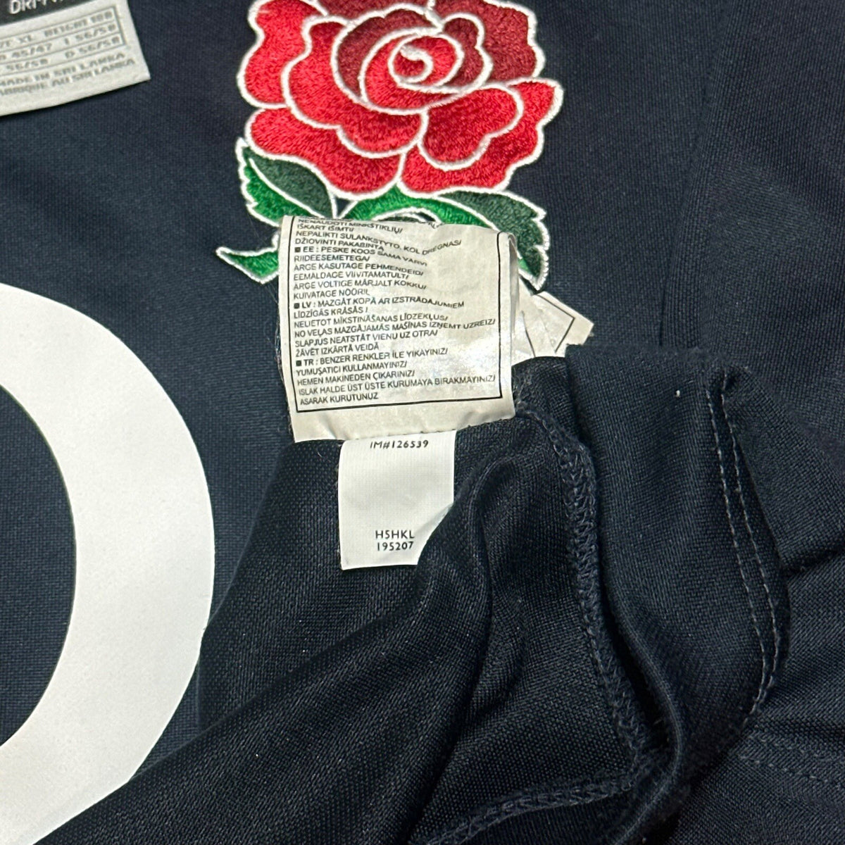 ENGLAND 2005/06 Away Rugby Shirt XL Nike Blue Short Sleeve Mens Extra Large