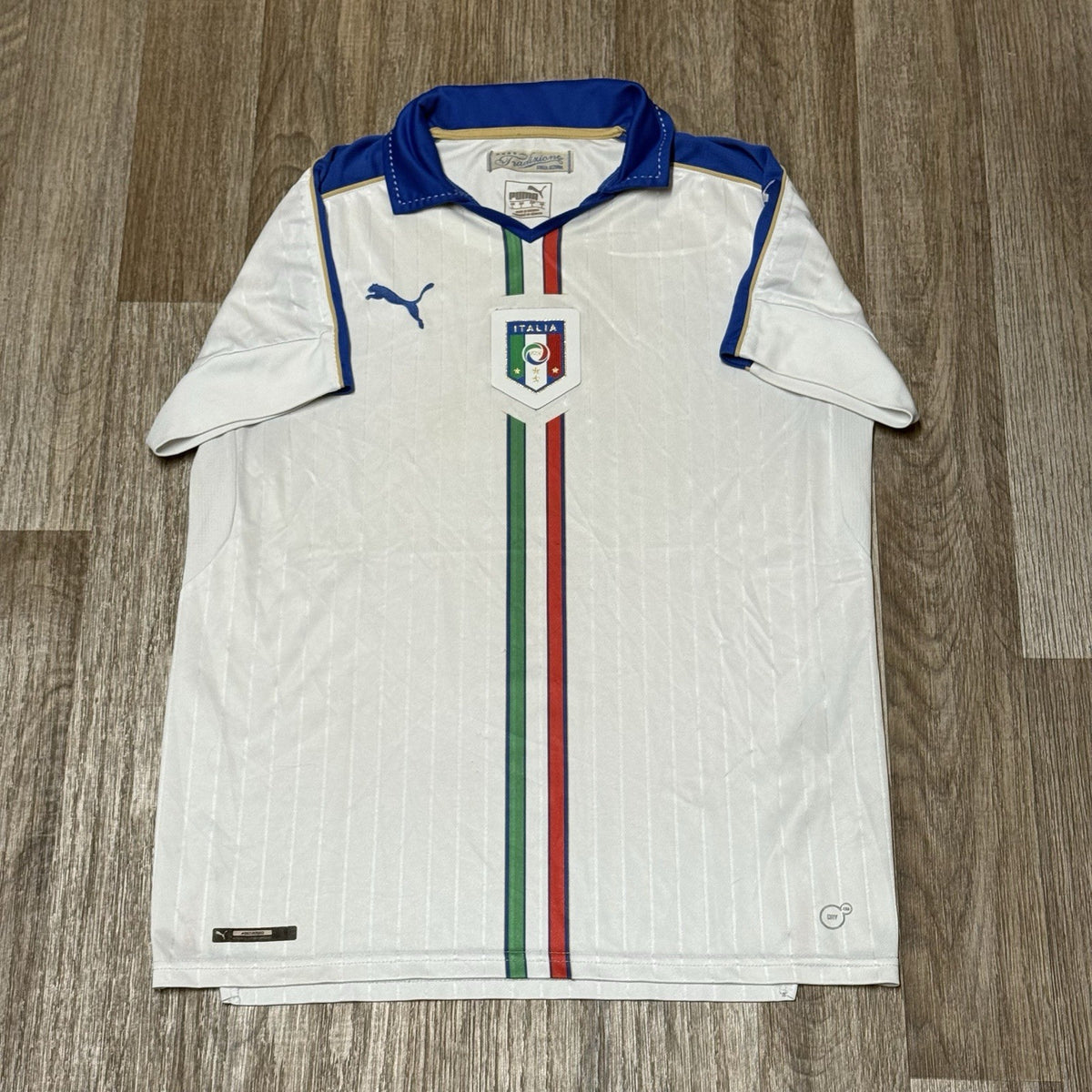 Italy Football Shirt 15/16 Euro Puma Soccer Jersey Size Large