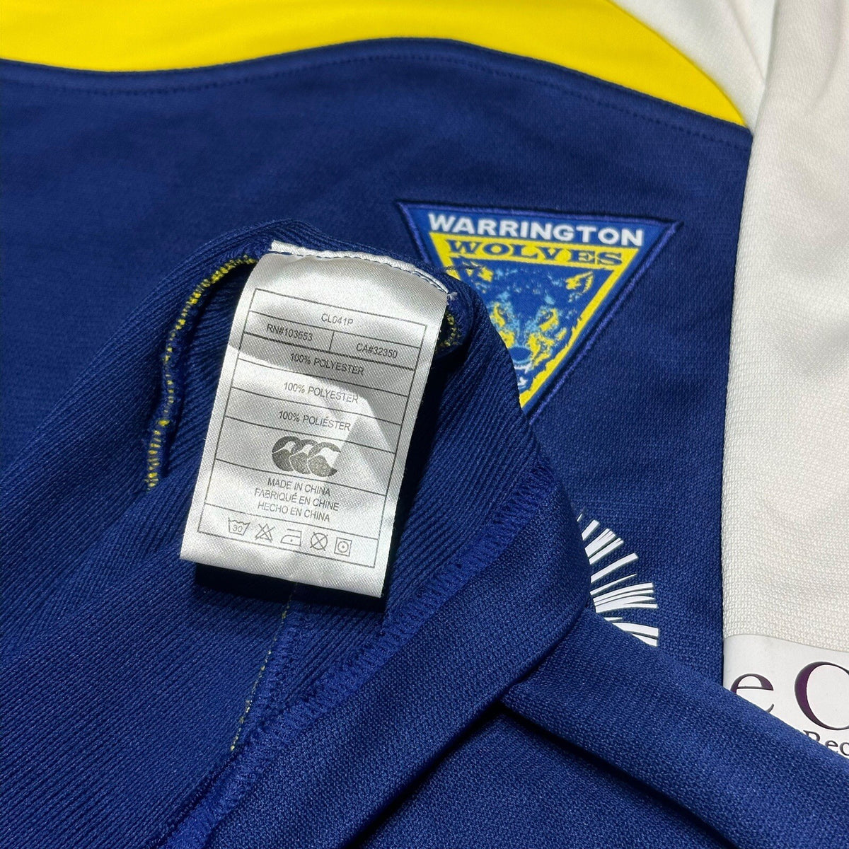 Warrington Wolves Signed Rugby League Jersey Canterbury 24 “Mitchell” Size L