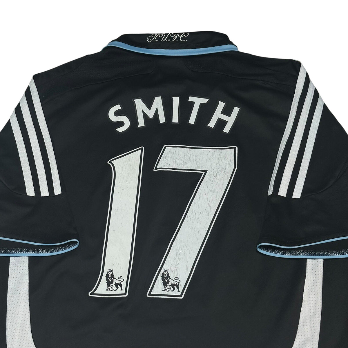 NEWCASTLE UNITED 2007/2009 HOME FOOTBALL SHIRT #17 Smith ADIDAS SIZE M