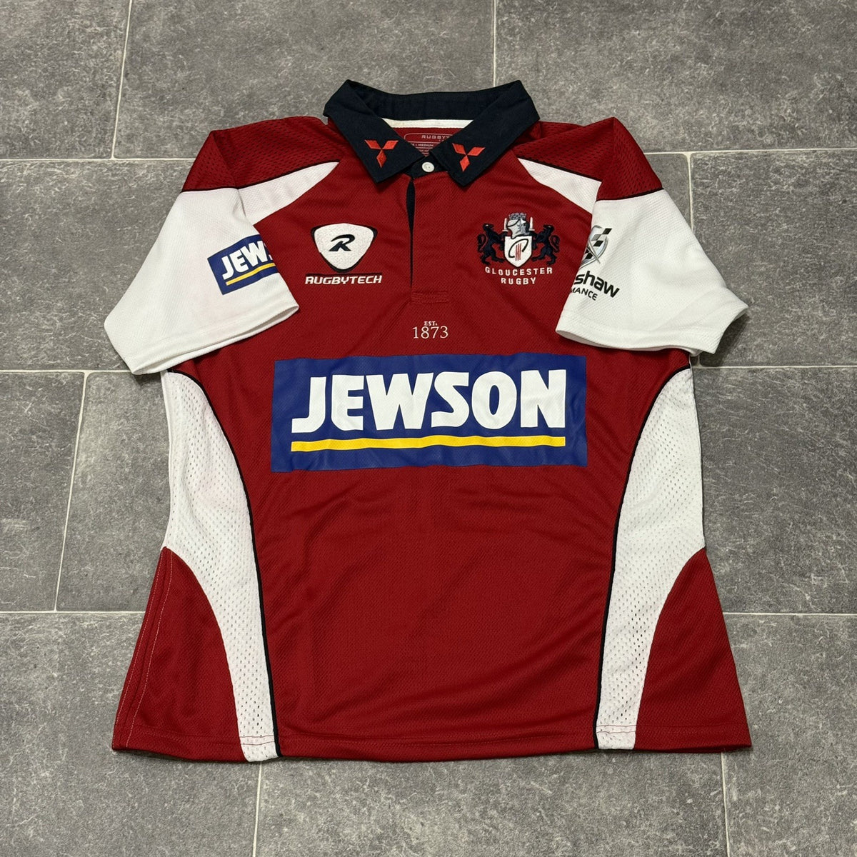 Gloucester Rugby Home Shirt 2007/2009 - Rugbytech Medium M Jersey Top 2008