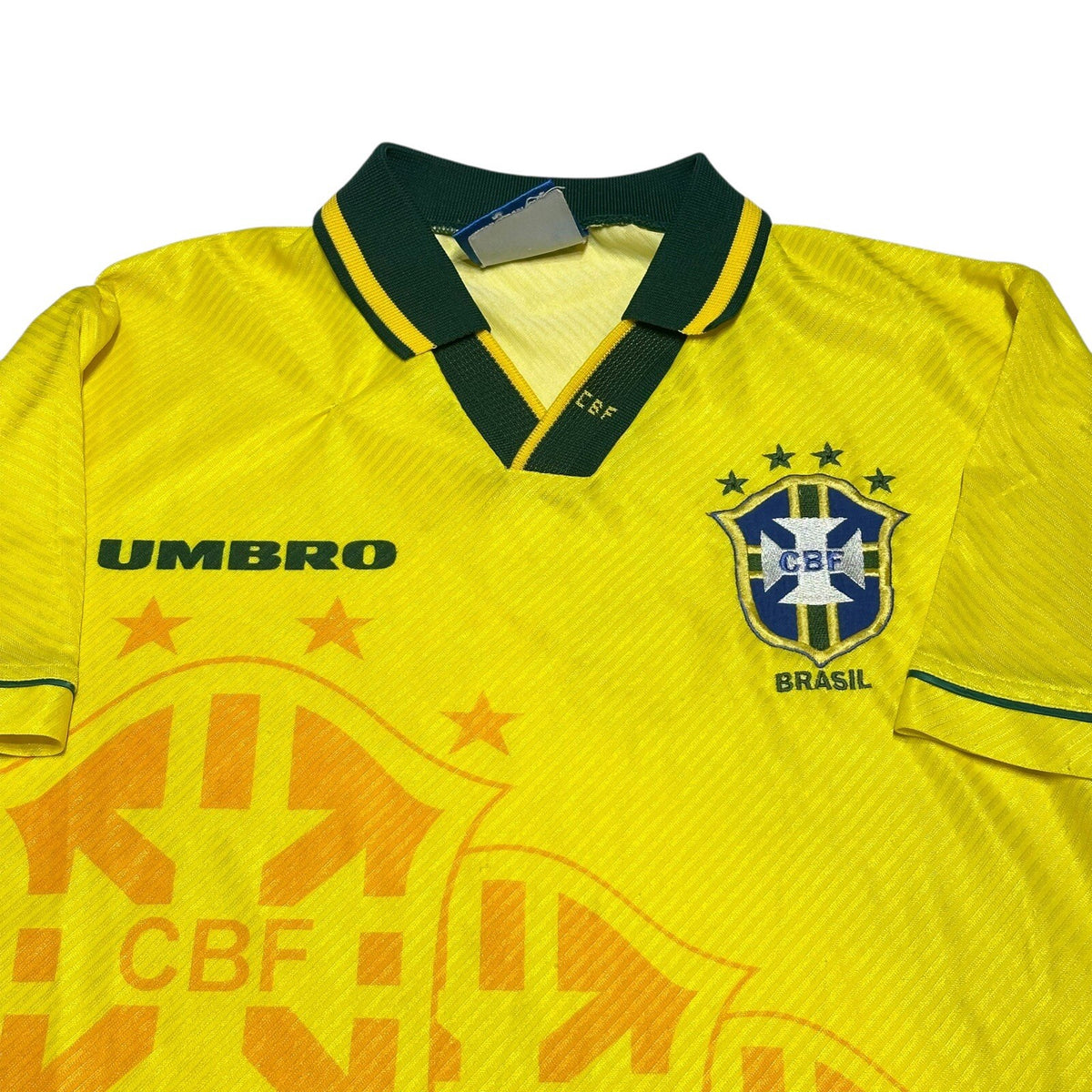 Brazil Umbro 1994 Home Shirt National Team Football Jersey Yellow Youth USED