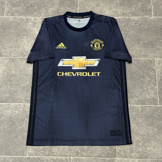 Manchester United Shirt Blue Third Kit 2018 2019 Adidas Jersey Size Small