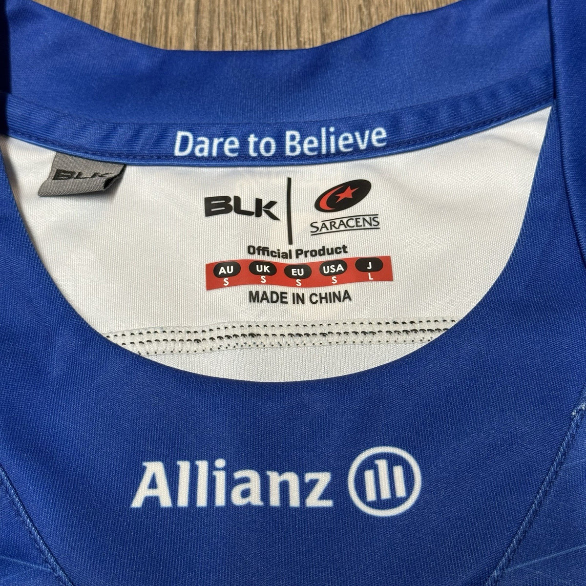 Saracens Rugby Limited Edition Shirt 2017/2018 - BLK Small S Jersey Blue Top