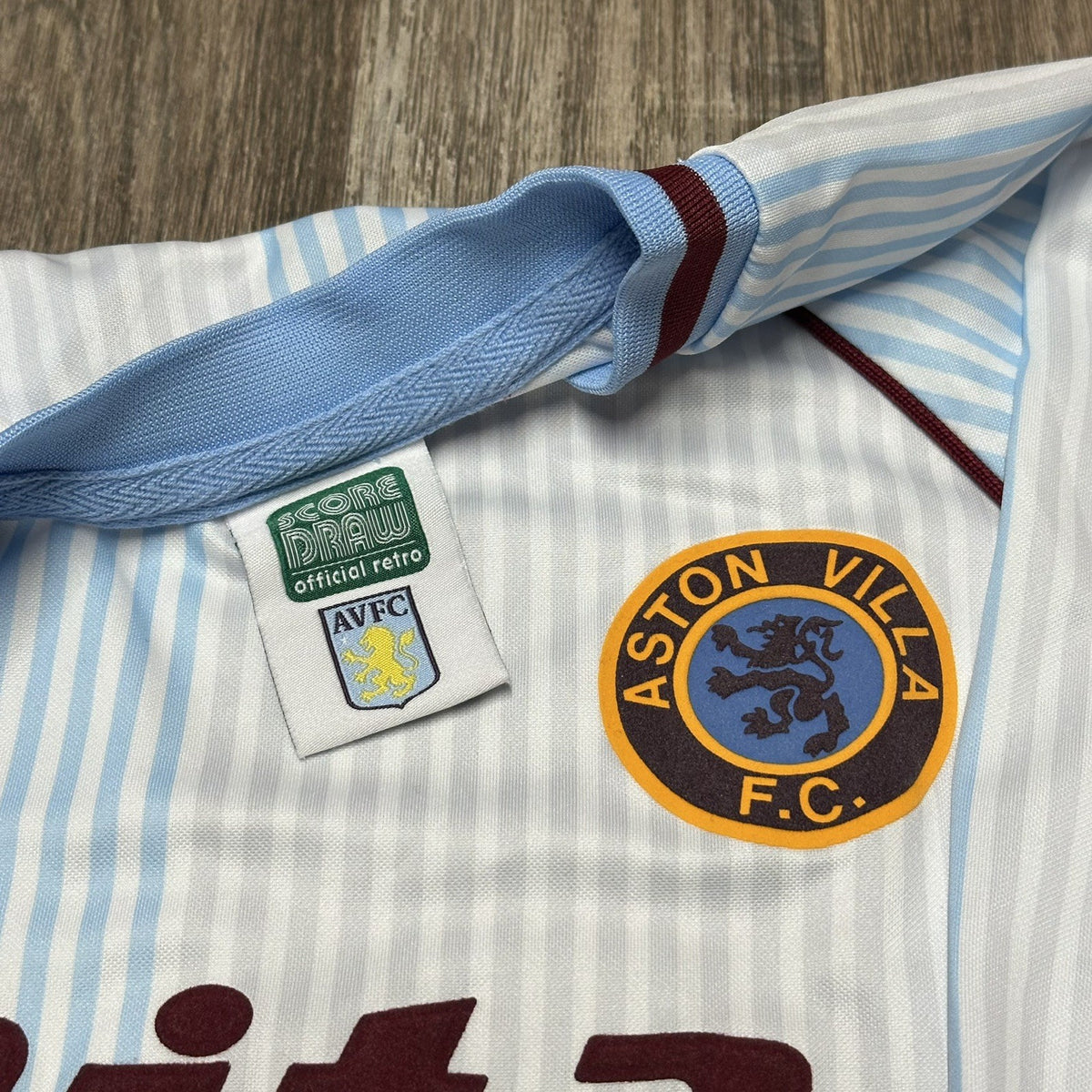 Aston Villa Away Shirt 1987-89 Large Score Draw
